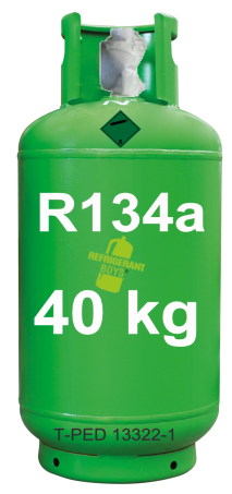 Gaz réfrigérant R134a dans une bouteille de 40 kg Soupape 21,7 x 1/14 -  Refrigerant Boys
