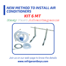 Kit instalación aire acondicionado Soporte compresor aire acondicionado  exterior Tuberías aire acondicionado 1/4 3/8