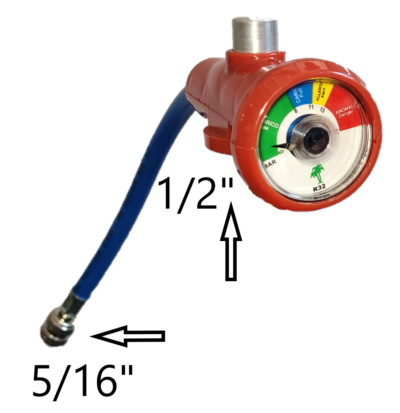 R32 gas cylinder pressure gauge self-refill | Refrigerant Boys