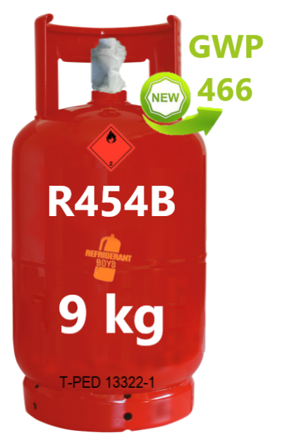 9 Kg Nachfüllbare Gasflasche R454B (Ventil B 21,7 X 1/14" SX ...